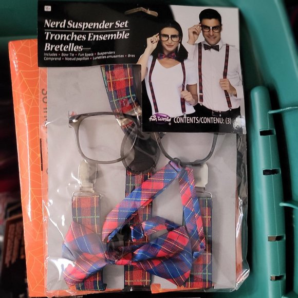 Couples Costume SET of TWO Nerd Suspenders Sets - Picture 3 of 3
